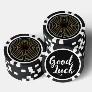 Lot De Jeton De Poker Symbole de géométrie sacrée - Chartres Labyrinthe 