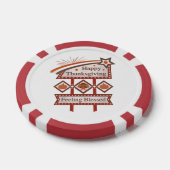 Lot De Jeton De Poker Symbole rétro du bon thanksgiving béni (Simple)