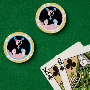 Lot De Jeton De Poker Symbole transgenre Soleil et Lune Puissance et Équ