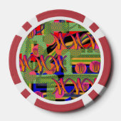 Lot De Jeton De Poker Symboles de l'arc-en-ciel (Verso)