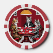 Lot De Jeton De Poker Tabby Cats Jouer Au Poker (Recto)