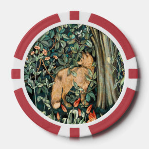 Lot De Jeton De Poker Tapisserie Art Antique Renard de William Morris Fo