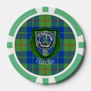 Lot De Jeton De Poker Tartan et blason du clan écossais Barclay