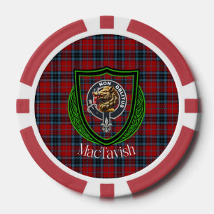Lot De Jeton De Poker Tartan et blason du clan écossais MacTavish