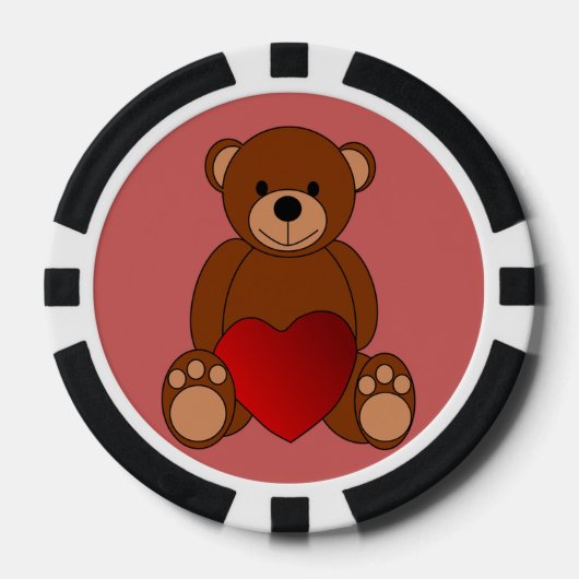Lot De Jeton De Poker Teddy Love (Recto)