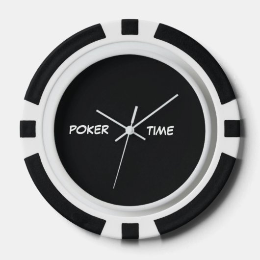 Lot De Jeton De Poker Temps de poker noir blanc (Recto)