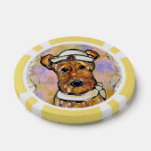 LOT DE JETON DE POKER TERRIER AIREDALE (Simple)