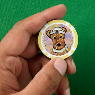 LOT DE JETON DE POKER TERRIER AIREDALE  