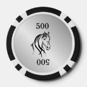 Lot De Jeton De Poker Tête de cheval sur l'argent (Verso)