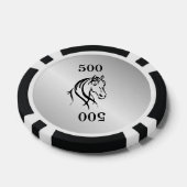 Lot De Jeton De Poker Tête de cheval sur l'argent (Simple)