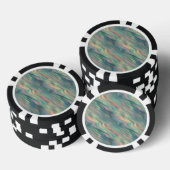 Lot De Jeton De Poker Texture bleue Iris Wavy (Empiler)