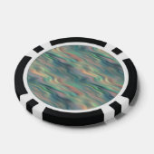 Lot De Jeton De Poker Texture bleue Iris Wavy (Simple)