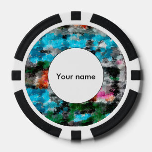 Lot De Jeton De Poker Texture colorée