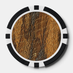 Lot De Jeton De Poker Texture extérieure en bois