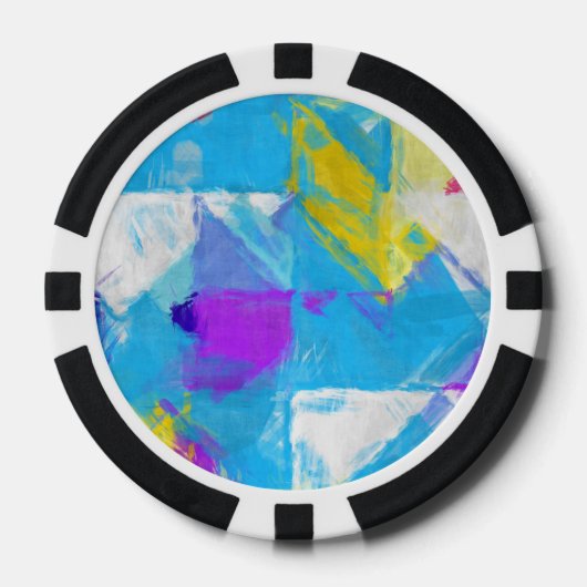 Lot De Jeton De Poker Texture peinte (Recto)