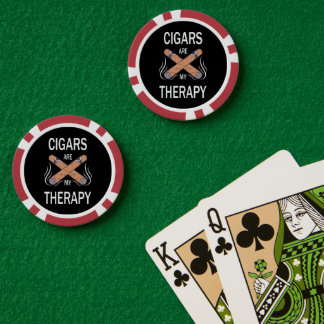 Lot De Jeton De Poker Thérapie vintage au cigare