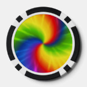 Lot De Jeton De Poker Tie Dye Motif arc-en-ciel (Verso)