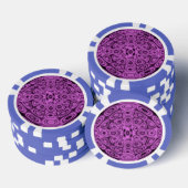 Lot De Jeton De Poker Ton sur ton Violet Diffraction Illusion (Empiler)