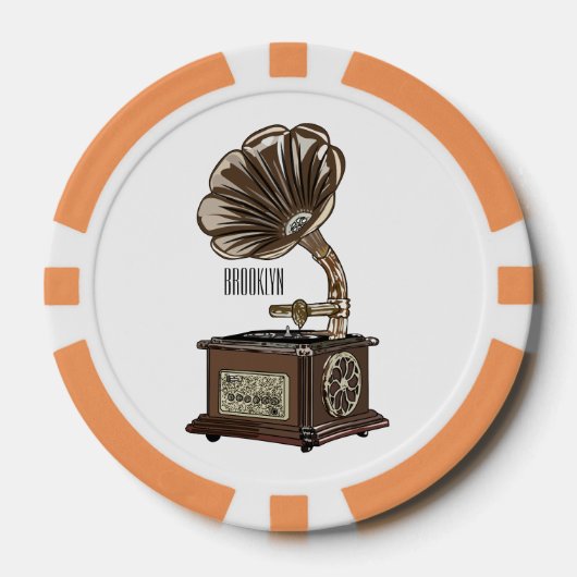 Lot De Jeton De Poker Tourne-disque dessin animé (Recto)