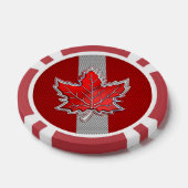 Lot De Jeton De Poker Toute la feuille d'érable rouge canadienne sur l'i (Simple)