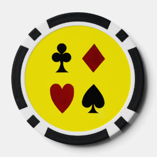 Lot De Jeton De Poker Trèfle Carreau Cœur Pique