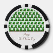 Lot De Jeton De Poker Trendy Green Hats Pattern St. Patrick's Day (Recto)