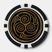Lot De Jeton De Poker Triple Celtic Knot Swirl Mandala (Recto)