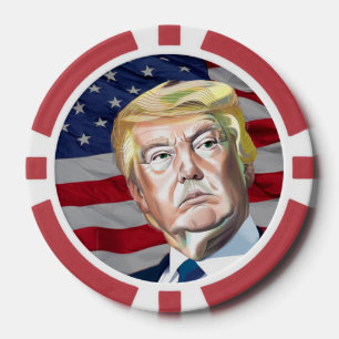 Lot De Jeton De Poker Trump 45e Président des États-Unis - Don