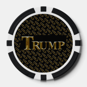 LOT DE JETON DE POKER TRUMP ÉTATS-UNIS  OR 
