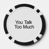 Lot De Jeton De Poker Tu Parles Trop (Verso)