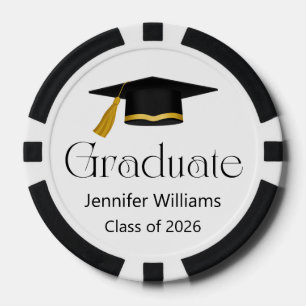 Lot De Jeton De Poker typographie tendance diplômé promotion 2026