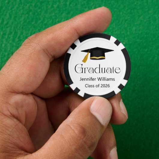 Lot De Jeton De Poker typographie tendance diplômé promotion 2026  (main)