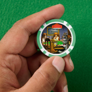Lot De Jeton De Poker Un ami dans le besoin, Chiens jouant au poker,