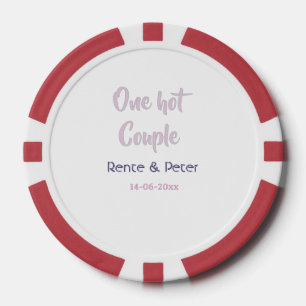 Lot De Jeton De Poker Un couple chaud ajouter nom pastel violet rétro mo