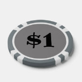 Lot De Jeton De Poker Un dollar (logo) (Simple)