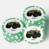 Lot De Jeton De Poker Un Green Monster truck (Empiler)