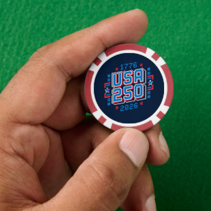 Lot De Jeton De Poker USA 250 - 1776 à 2026 Pixel Art