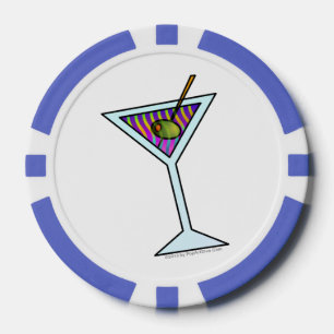 LOT DE JETON DE POKER VERRE DE MARTINI