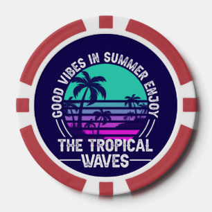 Lot De Jeton De Poker Vibes d'été tropicales-82646