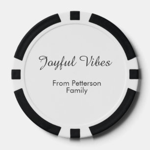 Lot De Jeton De Poker Vibes joyeuses rouge Noël ajouter nom de famille d