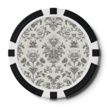Victorien Damas Floral Blanc Vintage