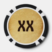 Lot De Jeton De Poker Viking rustique (Verso)
