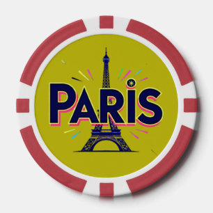 Lot De Jeton De Poker Ville de Lumières : Typographie audacieuse de Pari