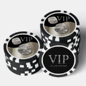Lot De Jeton De Poker VIP Rolling Dice Las Vegas argent noir (Empiler)
