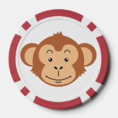 Lot De Jeton De Poker Visage de singe (Verso)