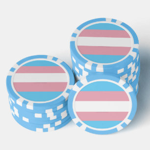 Lot De Jeton De Poker Visibilité du drapeau de fierté transgenre de Slip