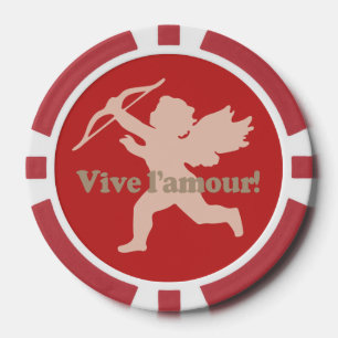 Lot De Jeton De Poker Vive L'amour Cupid puces de poker sur mesure