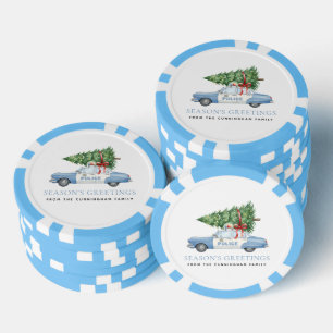 Lot De Jeton De Poker Voiture d'arbre de Noël d'agent de police moderne