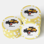 Lot De Jeton De Poker Voiture jaune classique 1931 (Empiler)