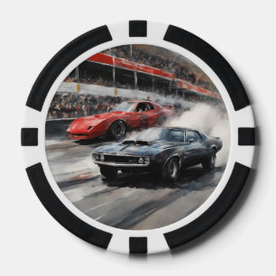 Lot De Jeton De Poker Voitures Red & Black Muscle